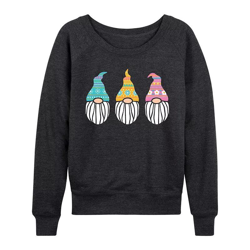 Womens Nordic Gnomes Slouchy Graphic Sweatshirt Heather Grey Product Image