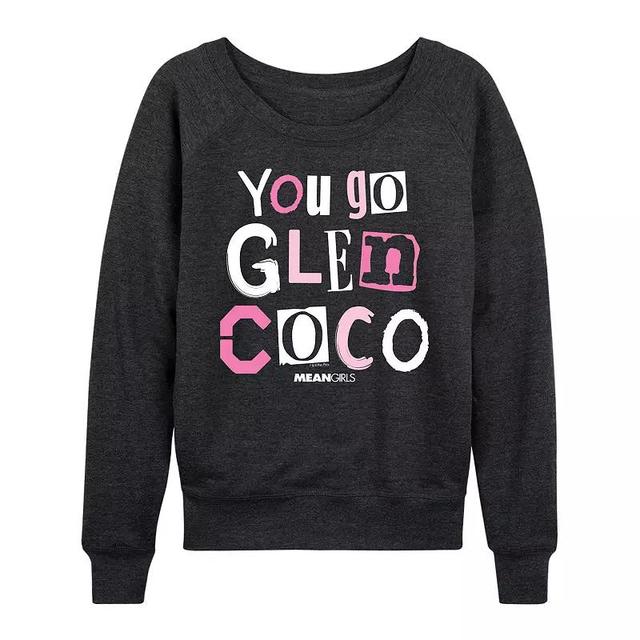 Womens Mean Girls You Go Glen Coco Lightweight French Terry Sweatshirt Heather Grey Product Image