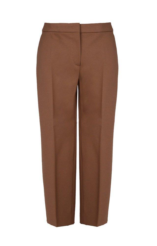 Slim Cut Straight Leg Trousers In Brown product image