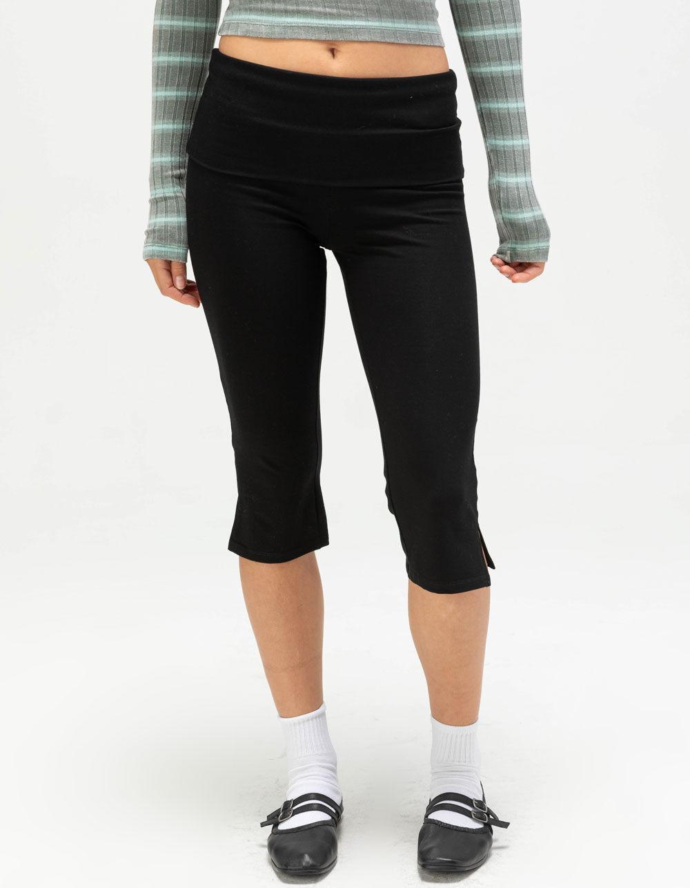 FULL TILT Fold Over Waist Womens Capri Pants Product Image