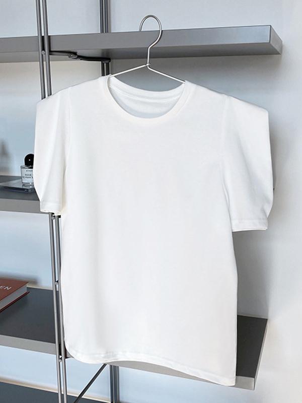 Original Puff Sleeve Round-Neck Casual T-Shirts product image