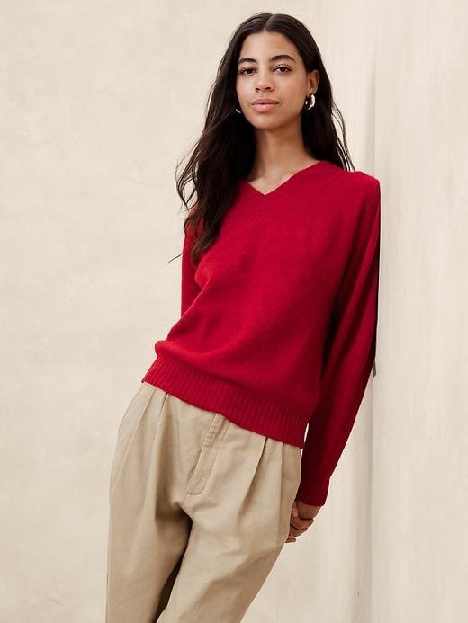 Cozy Vee-Neck Sweater Product Image