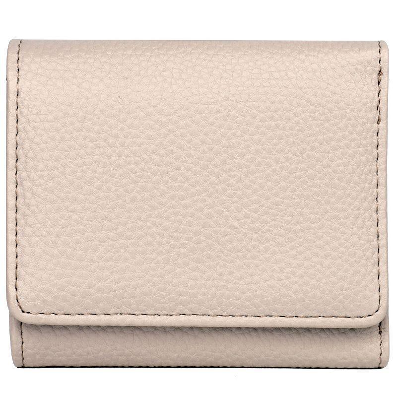 Julia Buxton Solid Pebble Faux Leather Medium Trifold Wallet Product Image