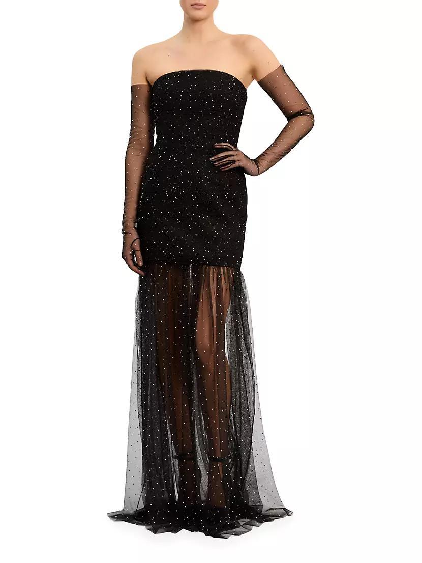 Lilah Shimmer Strapless Gown Product Image