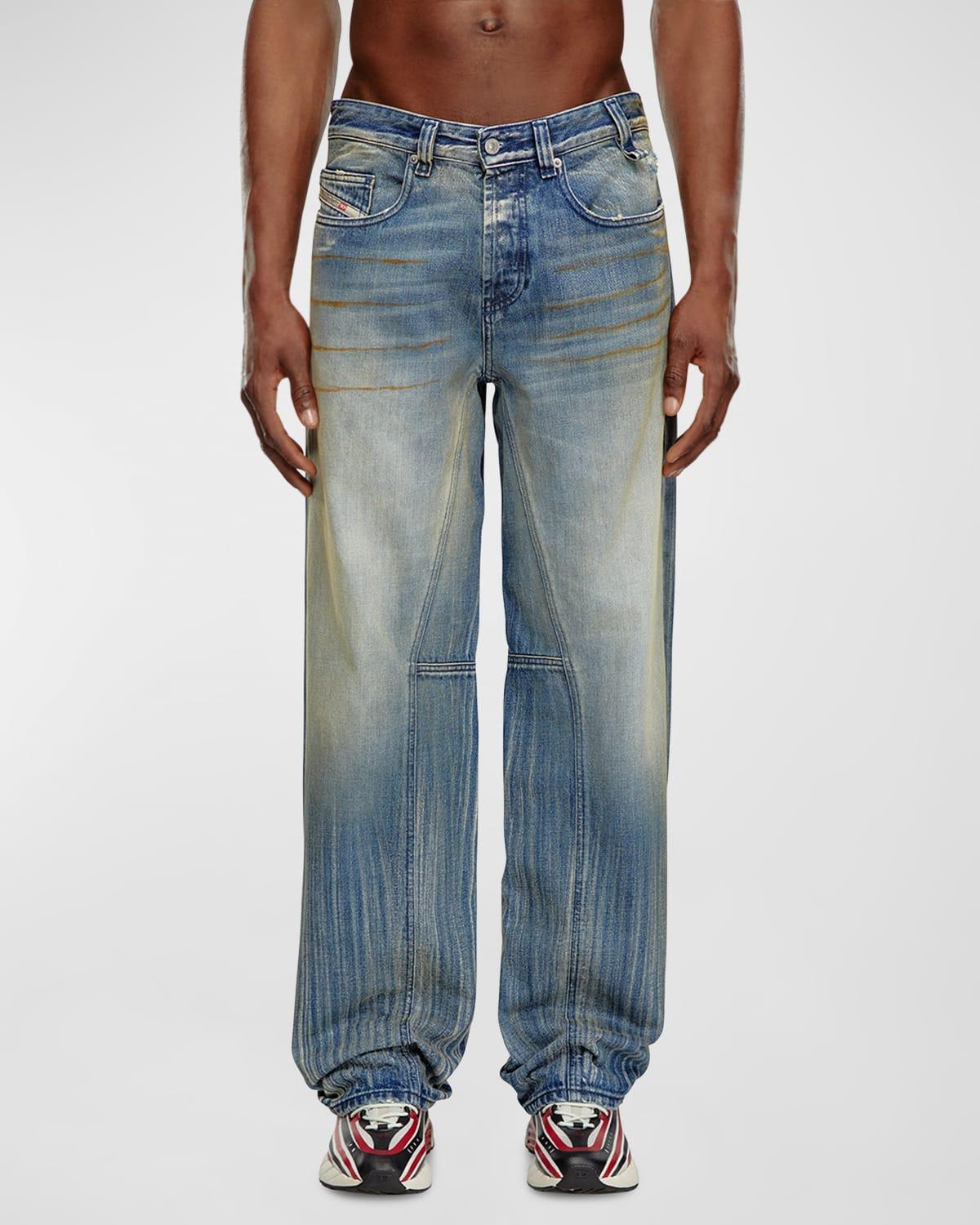 Mens Whiskered Wide-Leg Jeans Product Image