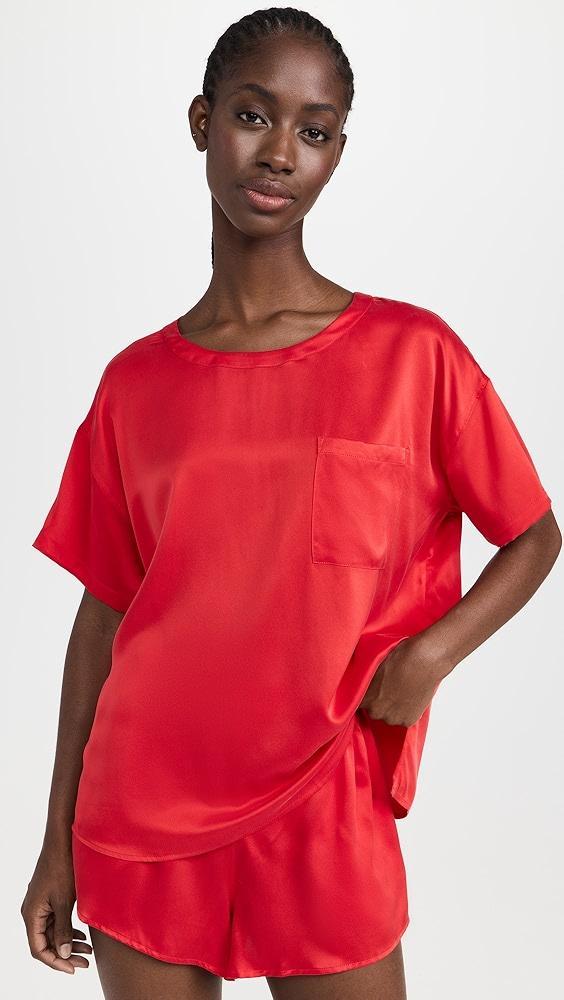 Lunya Washable Silk Tee Shorts Set | Shopbop product image