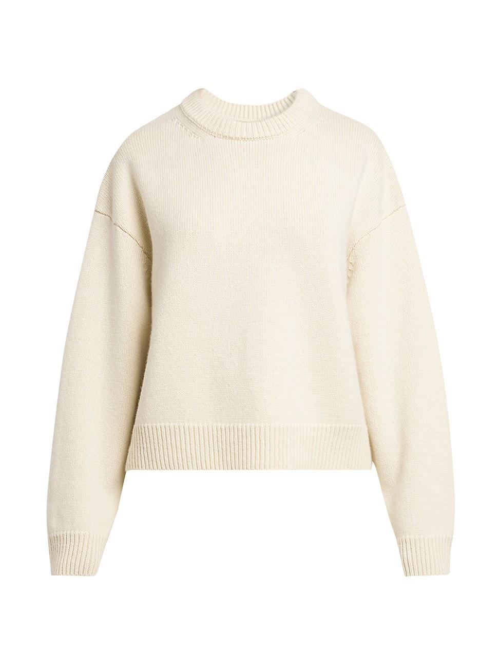 Womens Superfine Wool Crewneck Sweater Product Image