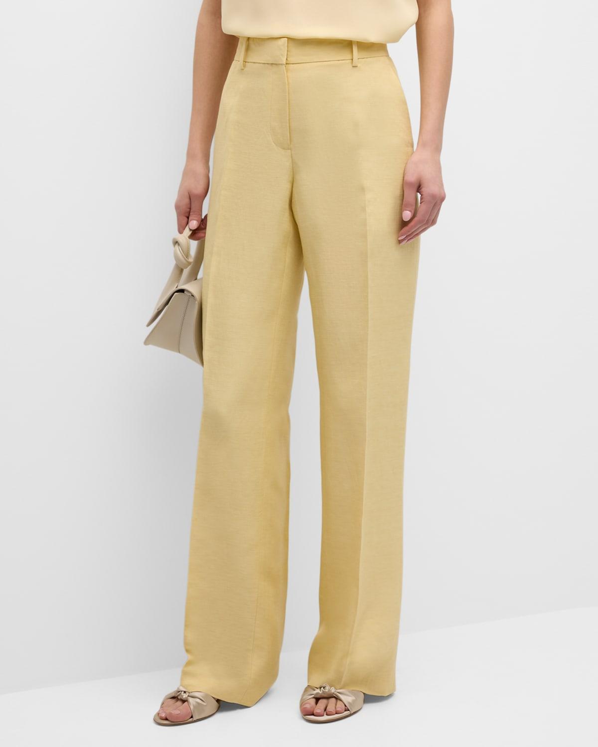 Lafayette 148 New York Gates Floral Linen Blend Pants Product Image