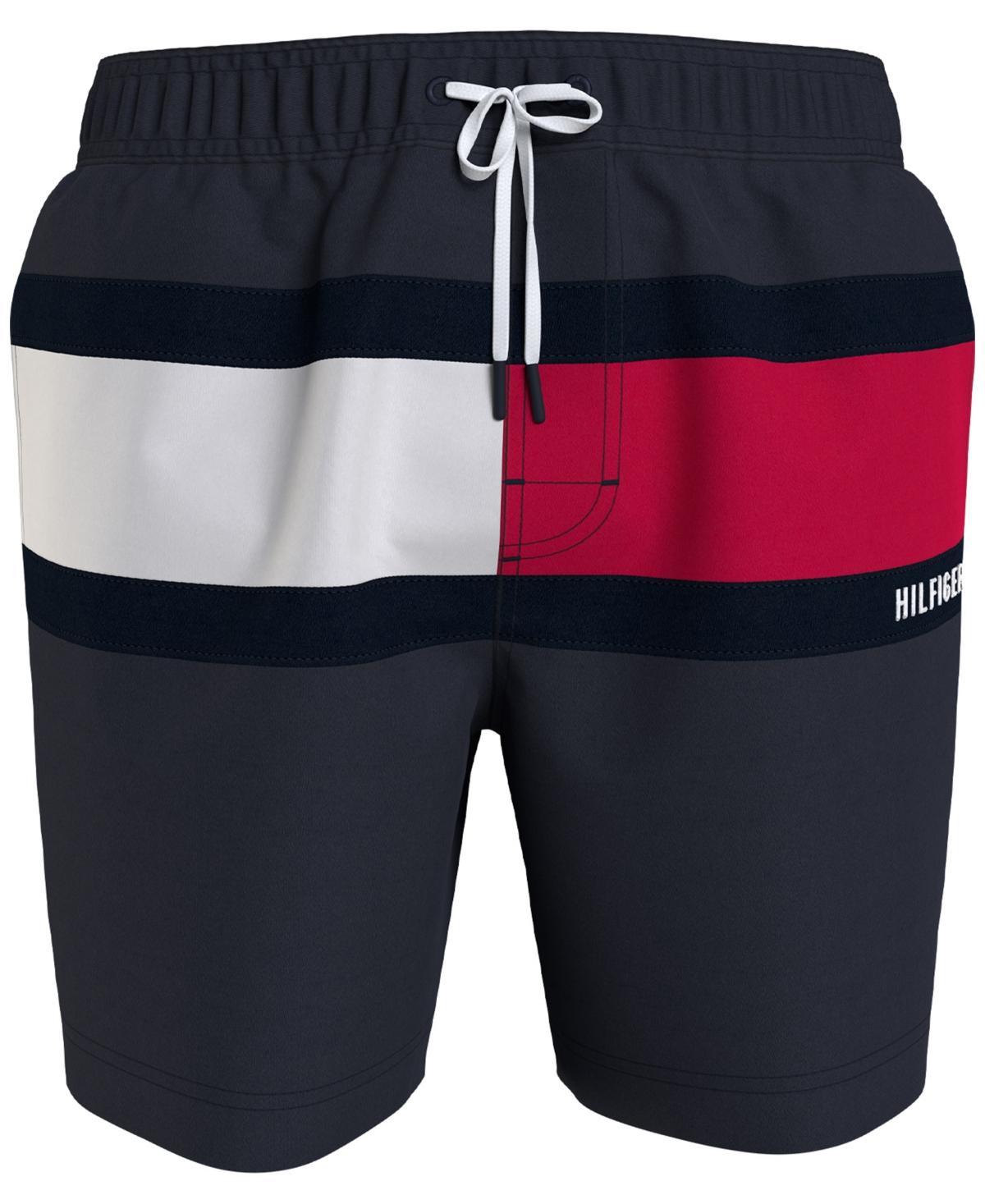 Tommy Hilfiger Mens Big & Tall Signature Flag Swim Trunk Product Image