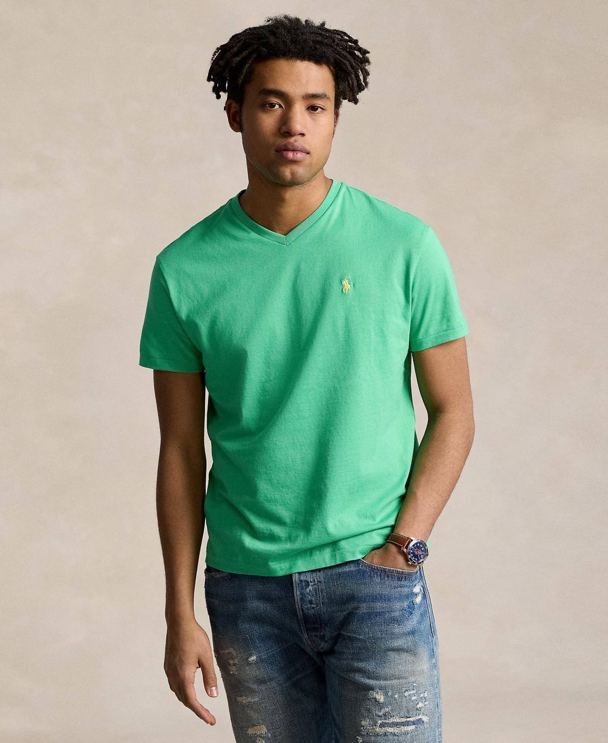 Men's Classic-fit Jersey V-neck T-shirt In Garden Pink Product Image