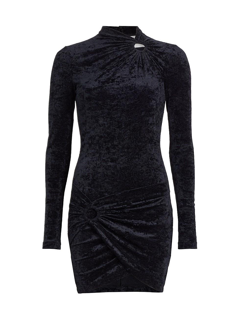 Womens Havana Crushed Velvet Minidress Product Image