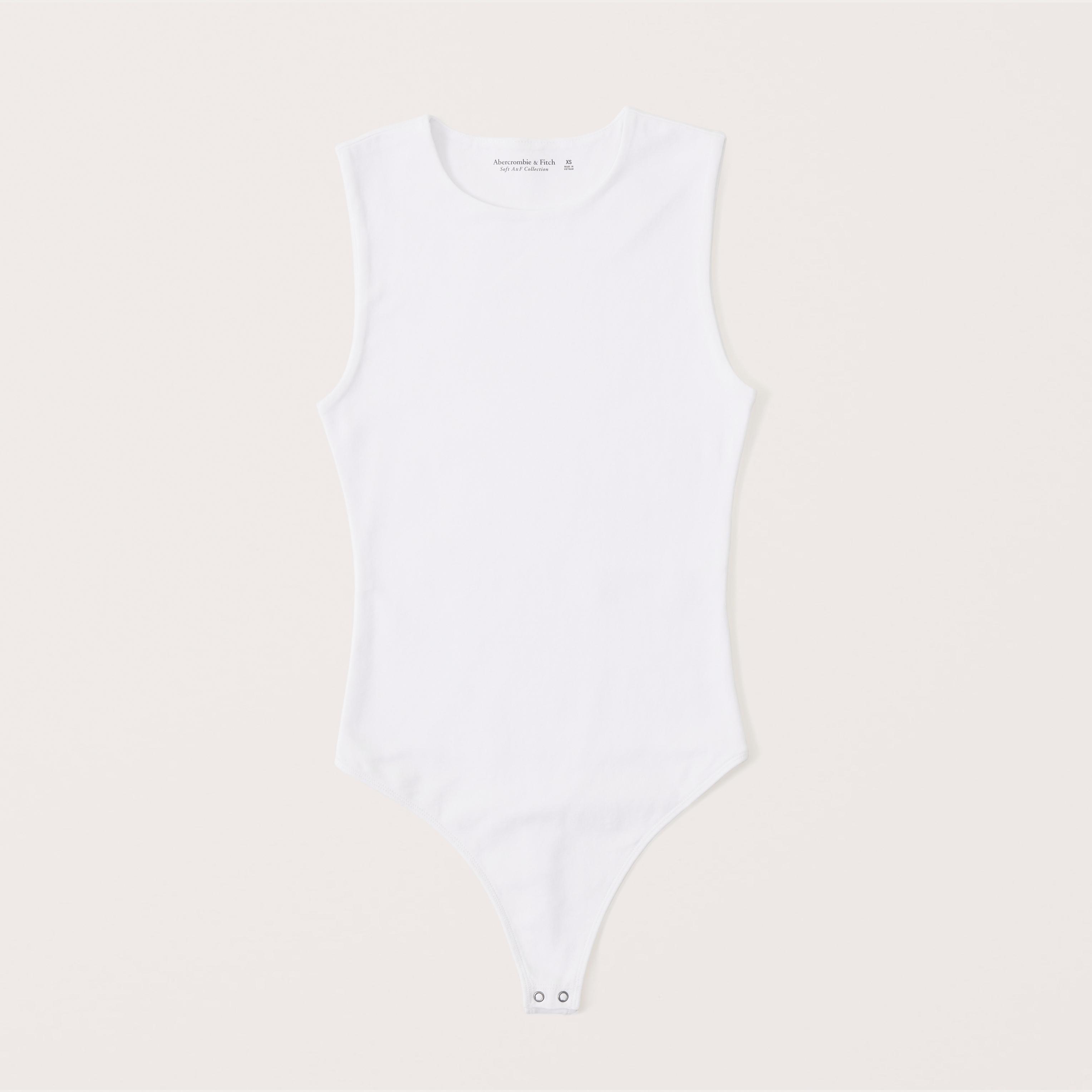 Cotton Seamless Fabric Crew Tank Bodysuit Product Image