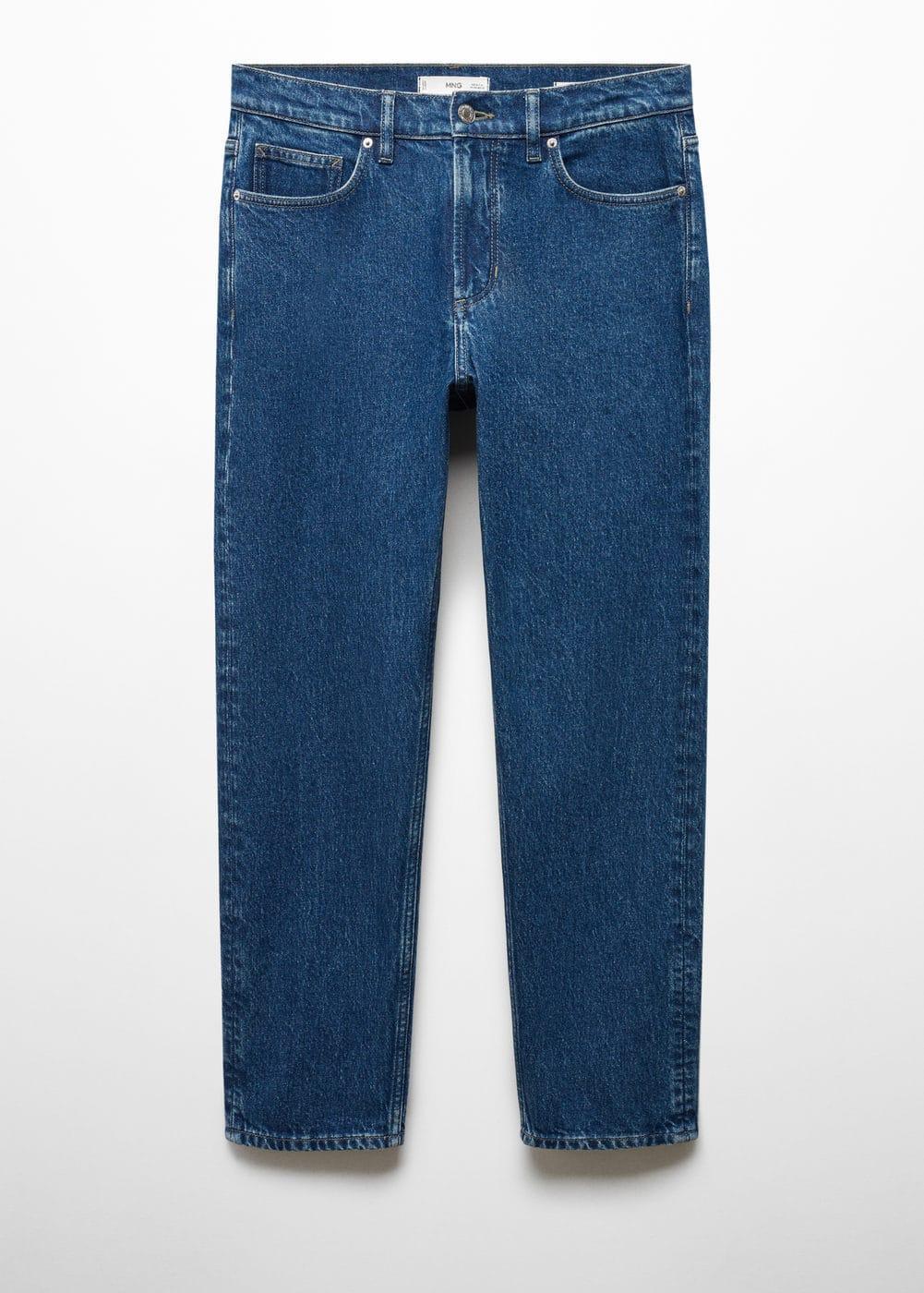 MANGO MAN - Ben tapered cropped jeans dark blueMen Product Image