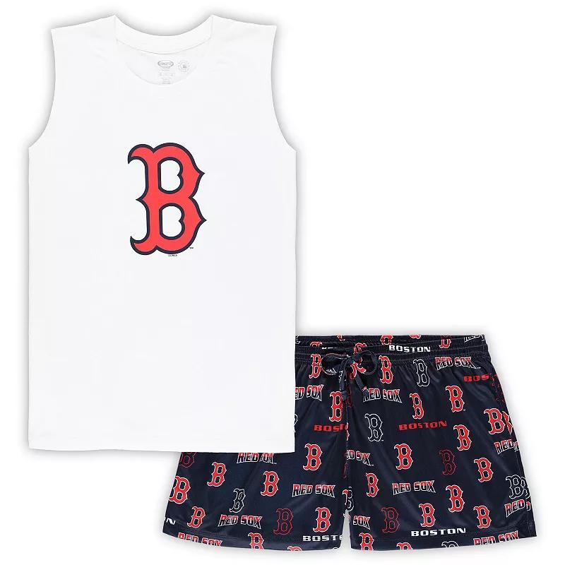 Womens Concepts Sport /Navy Boston Red Sox Plus Size Tank Top & Shorts Sleep Set Product Image