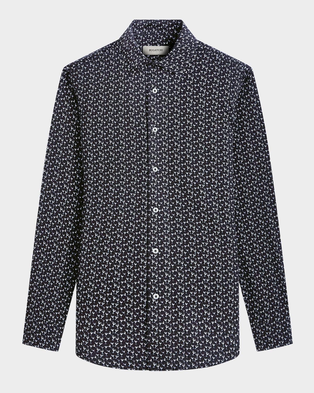 Mens OoohCotton James Cocktail-Print Sport Shirt Product Image