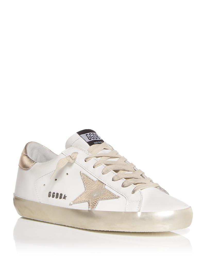 GOLDEN GOOSE Super-star Sneakers In White Gold Product Image