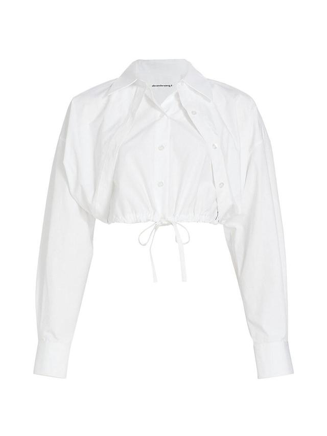 Double Layered Crop Shirt Product Image