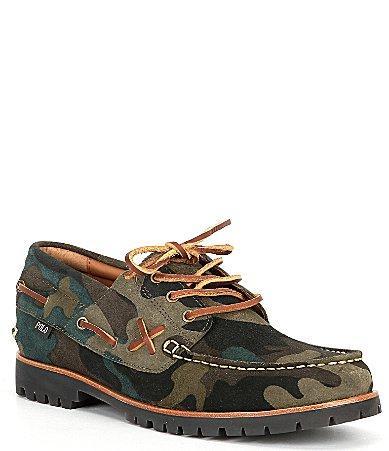 Polo Ralph Lauren Mens Ranger Camo Suede Boat Shoes Product Image