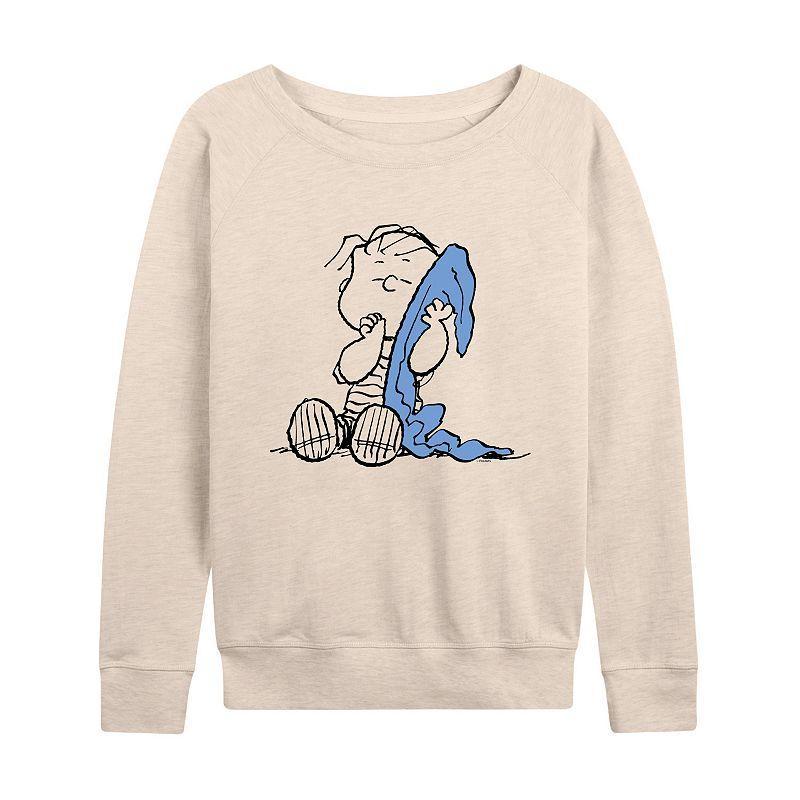 Womens Peanuts Linus Blanket Lightweight French Terry Sweatshirt, Girls Product Image