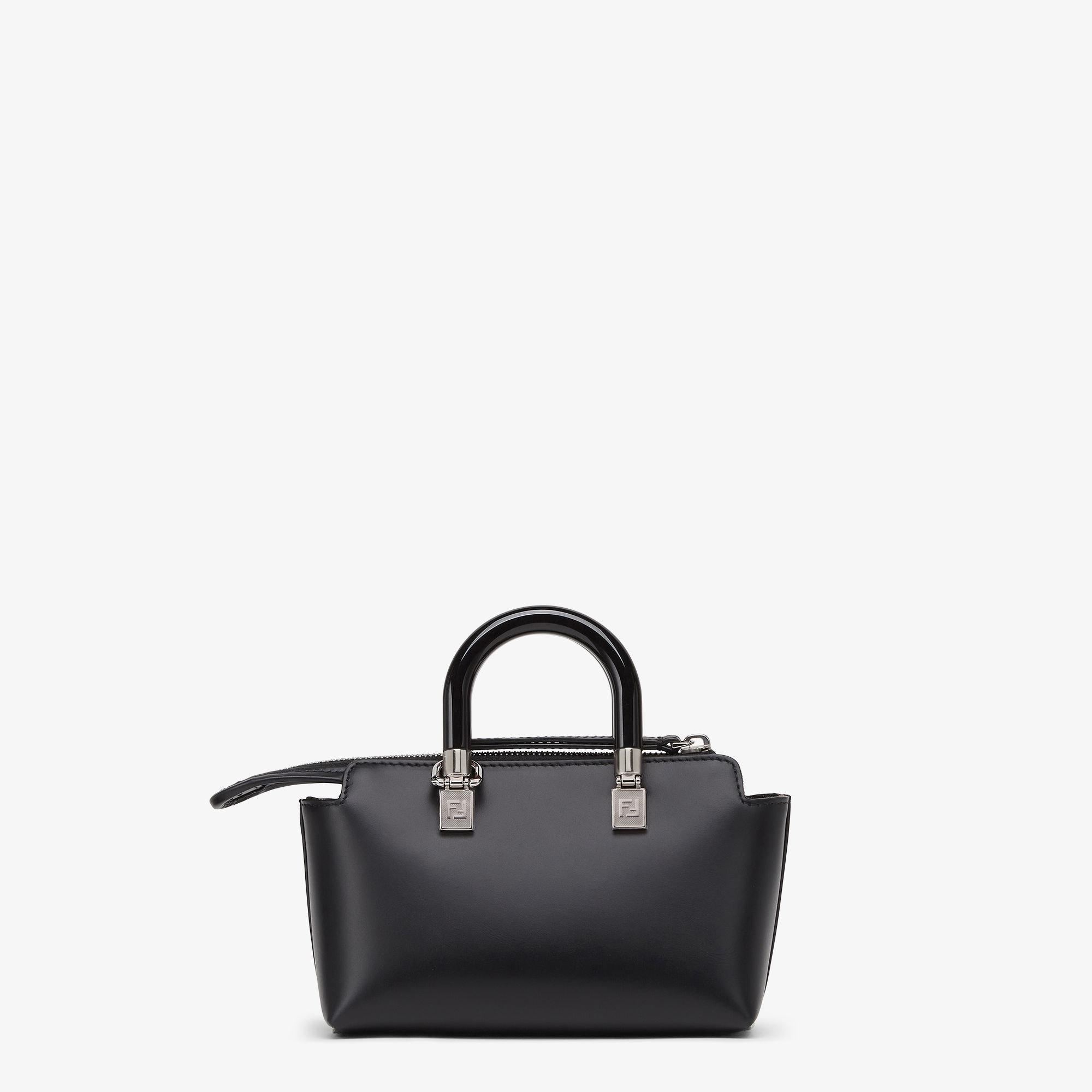 By The Way MiniSmall Boston bag in black leather Product Image