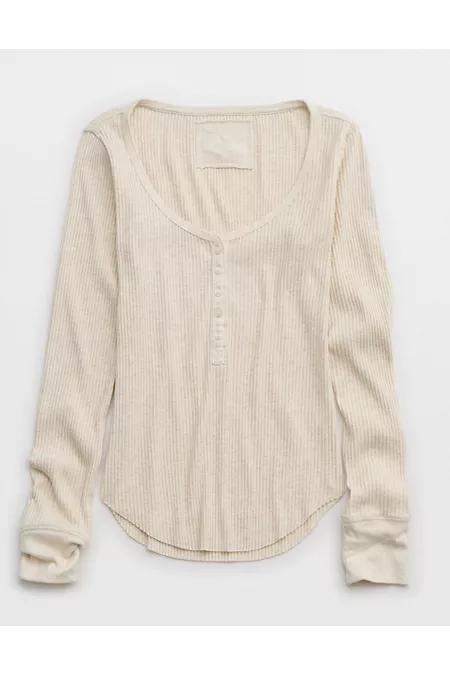 Aerie Essential Henley Layering T-Shirt Women's Product Image