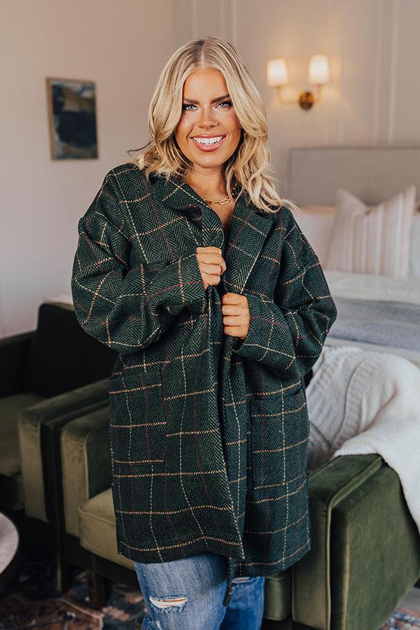 Oak & Maple Plaid Coat Curves Product Image