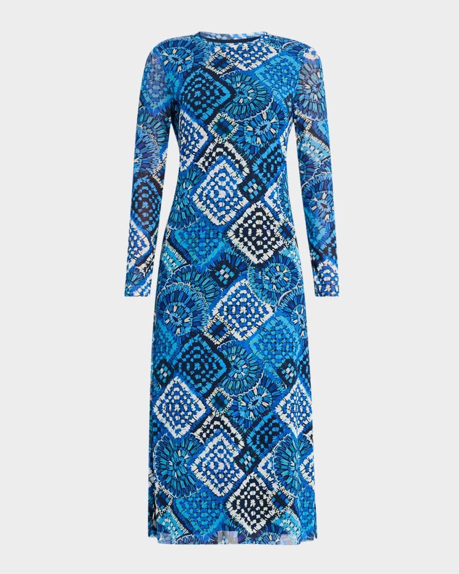 Iola Abstract-Print Mesh Midi Dress Product Image