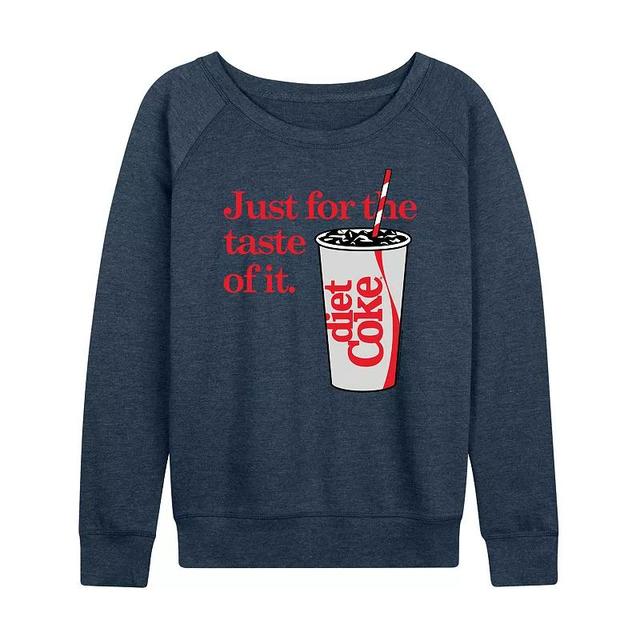 Womens Diet Coke For The Taste Of It Lightweight French Terry Sweatshirt Grey Indigo Product Image