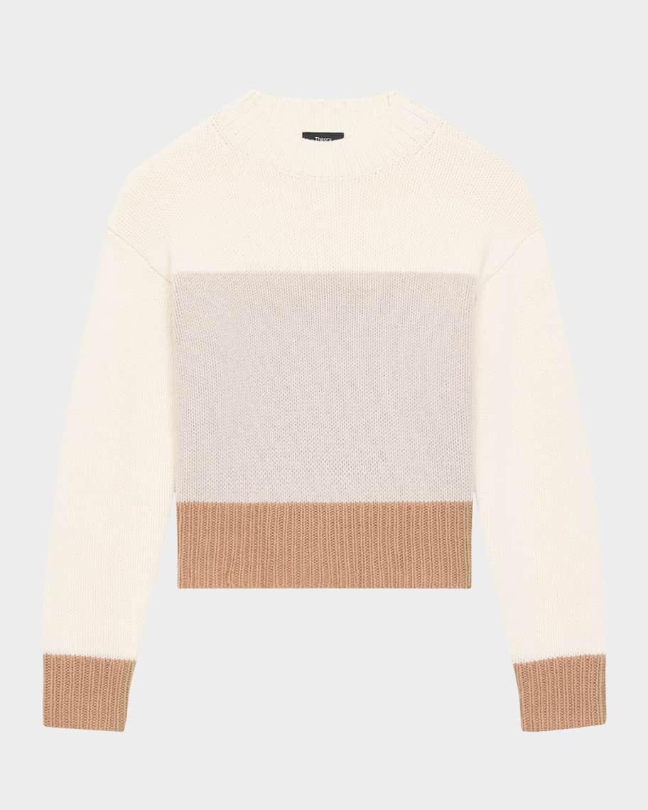 Color-Block Crewneck Sweater Product Image