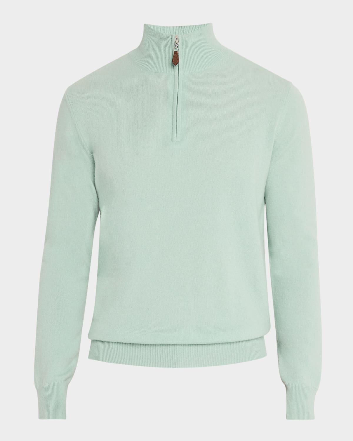 Men's Cashmere Quarter-Zip Sweater Product Image