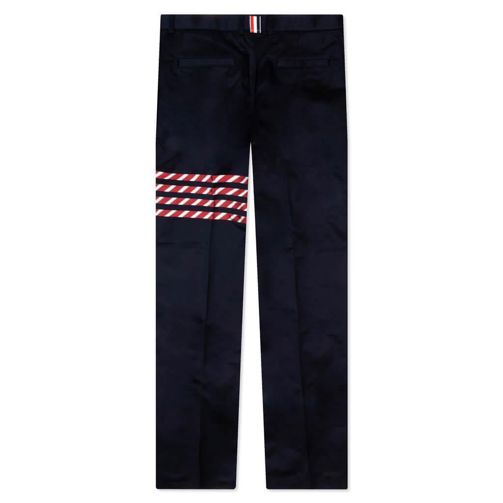 Belt Loop Straight Leg w/ Silk 4 Bar Trouser - Navy Male Product Image