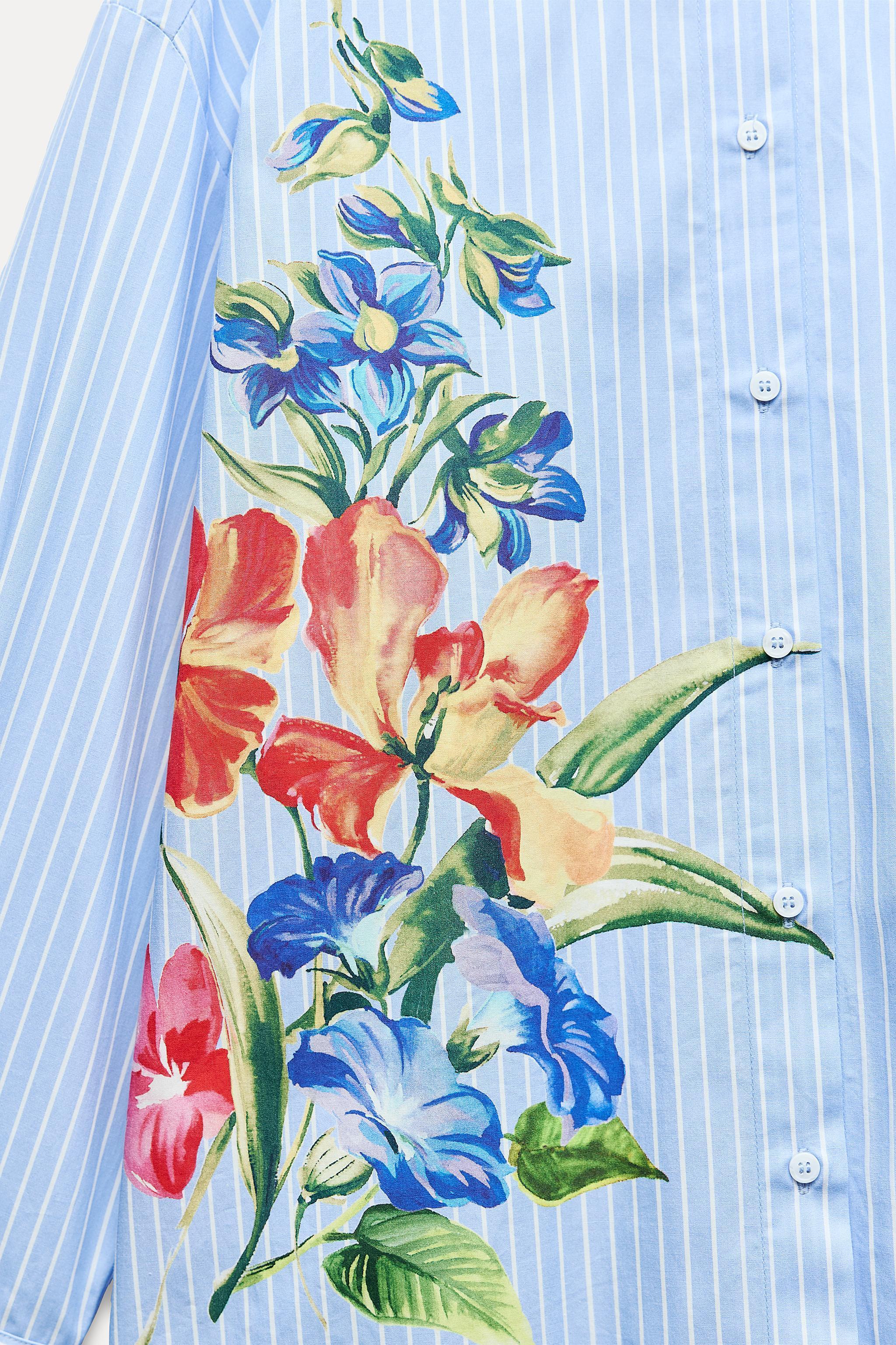 FLORAL STRIPED SHIRT Product Image