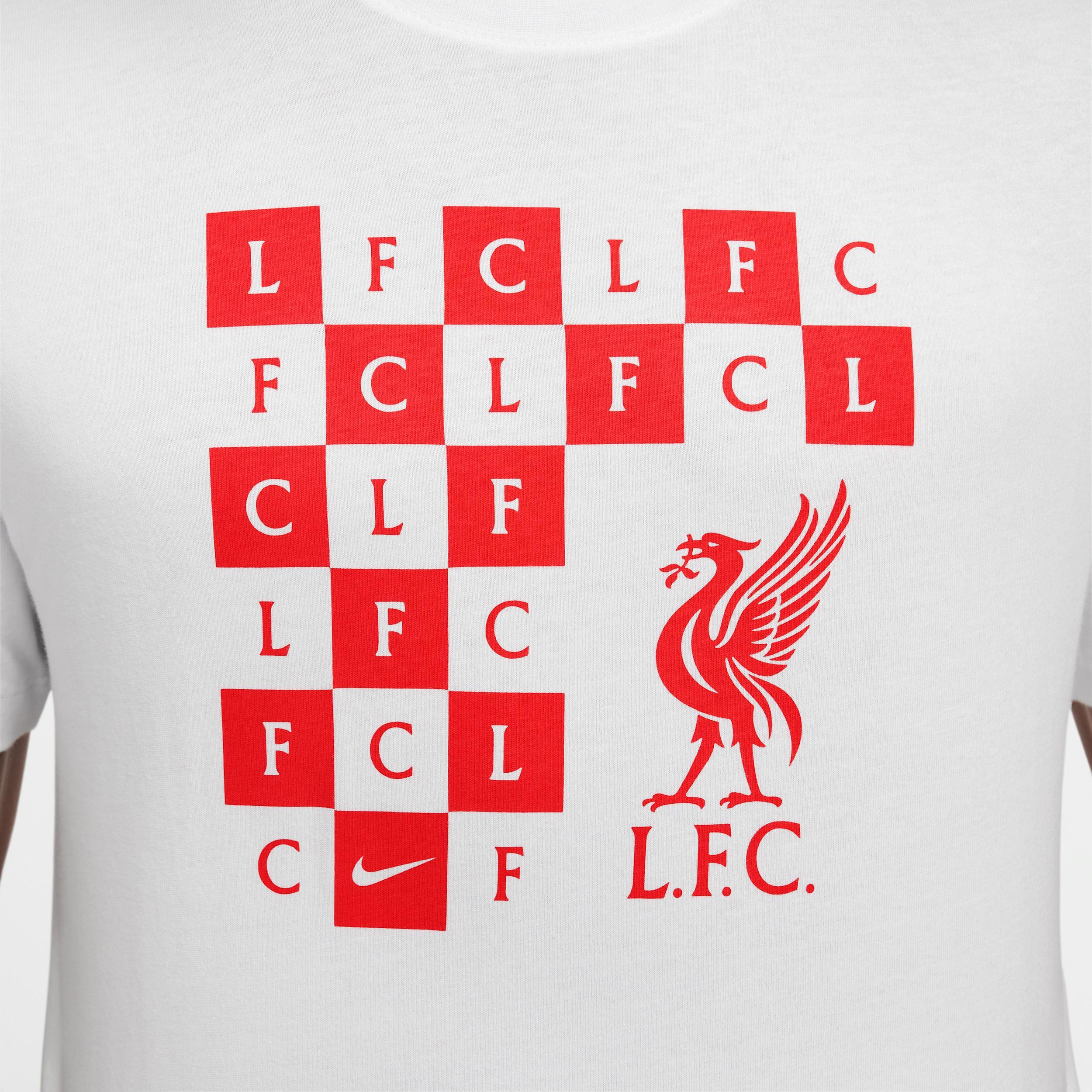 Liverpool FC Men's Nike Soccer Checkered T-Shirt Product Image