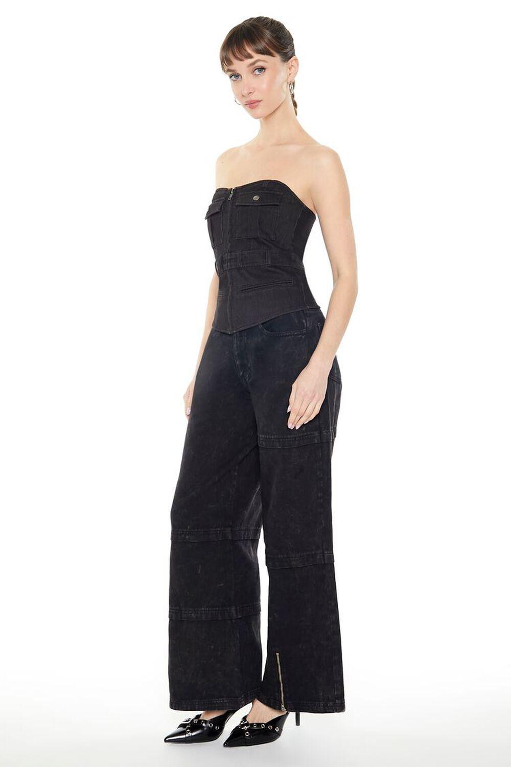 Mineral Wash Wide-Leg Jeans | Forever 21 Product Image