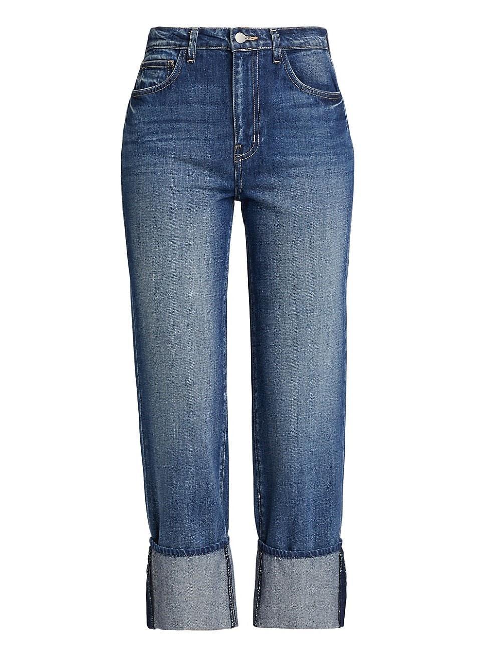 Womens Leighton Cuffed Stovepipe Jeans Product Image