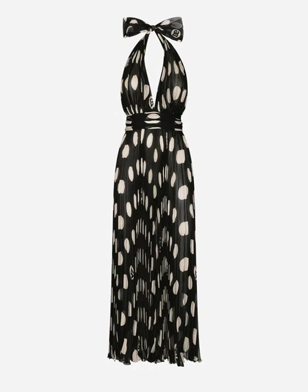 Polka-dot Pleated Midi Dress In プリ product image