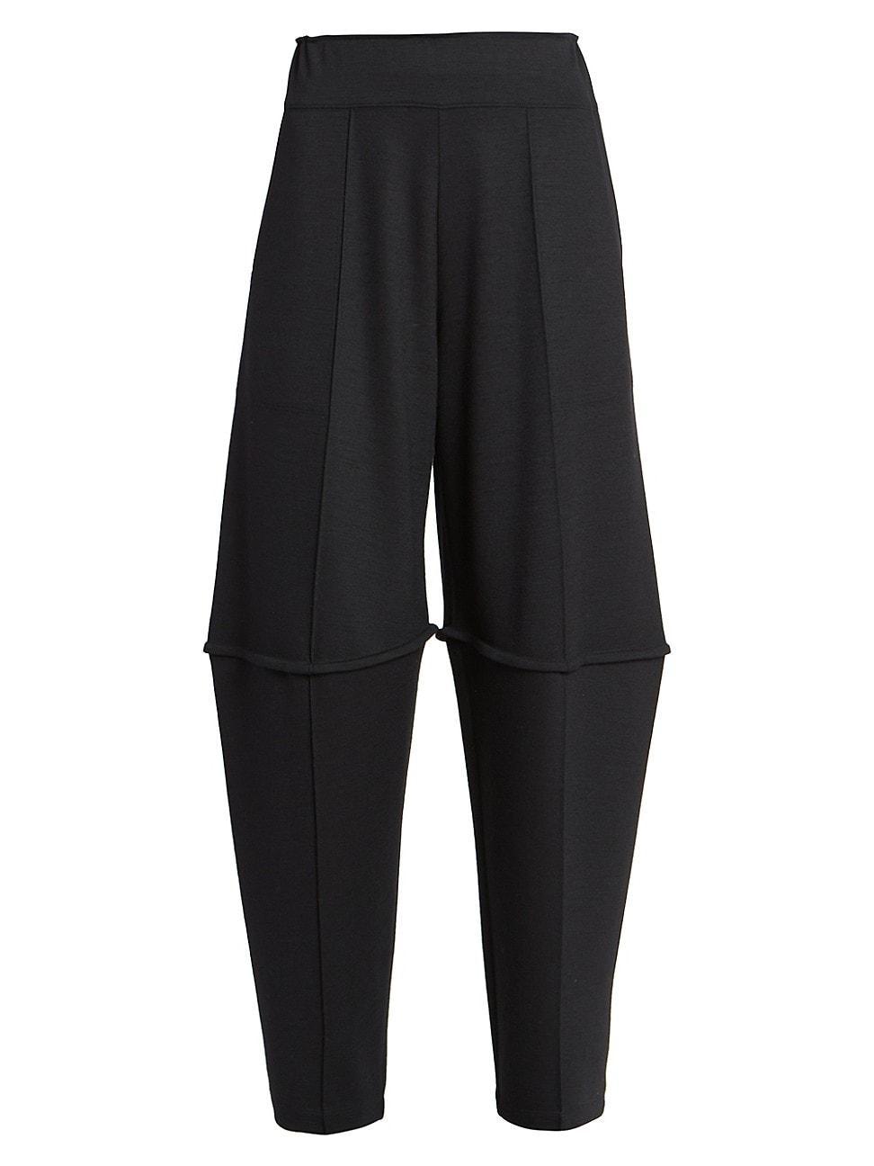 Womens Wide-Leg Wool Jersey Pants product image