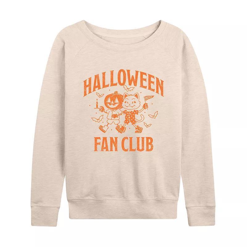 Womens Halloween Fan Club Lightweight French Terry Sweatshirt Grey Green Product Image