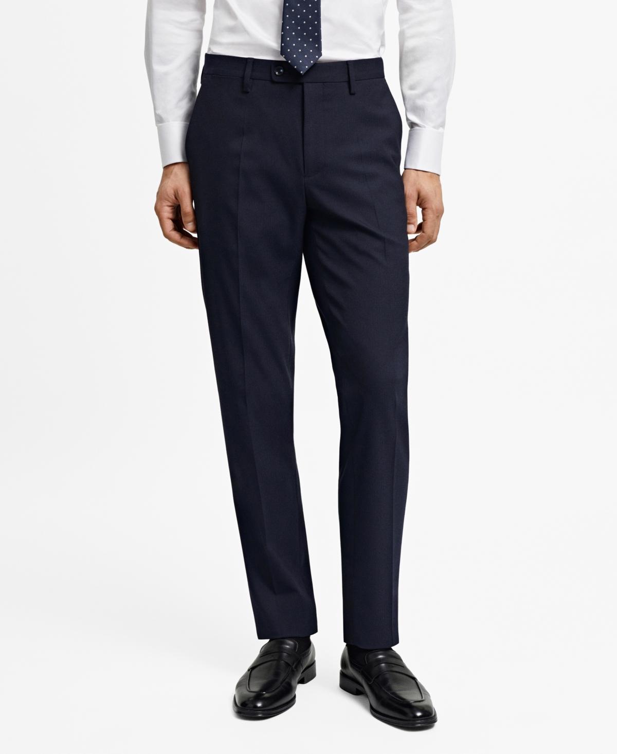 MANGO MAN - Stretch fabric slim-fit suit pants navyMen Product Image