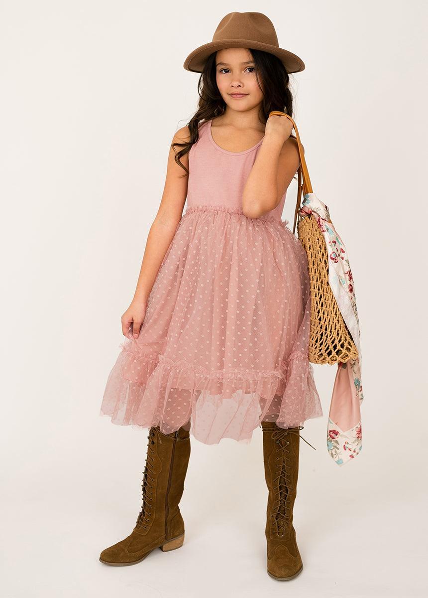 Leila Dress in Mauve Product Image