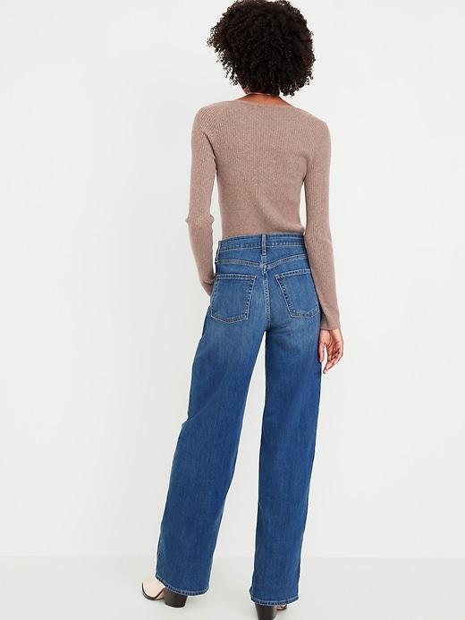 High-Waisted Wow Wide-Leg Jeans Product Image