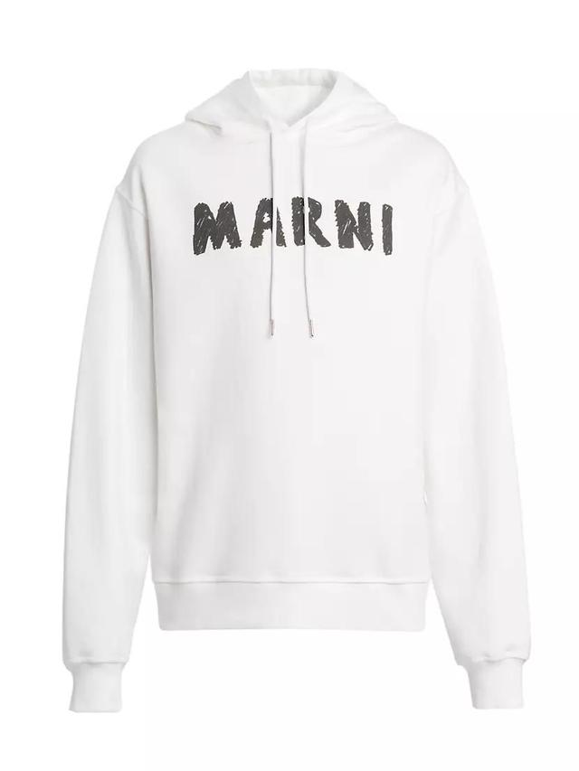 Logo Cotton Drawstring Hoodie Product Image