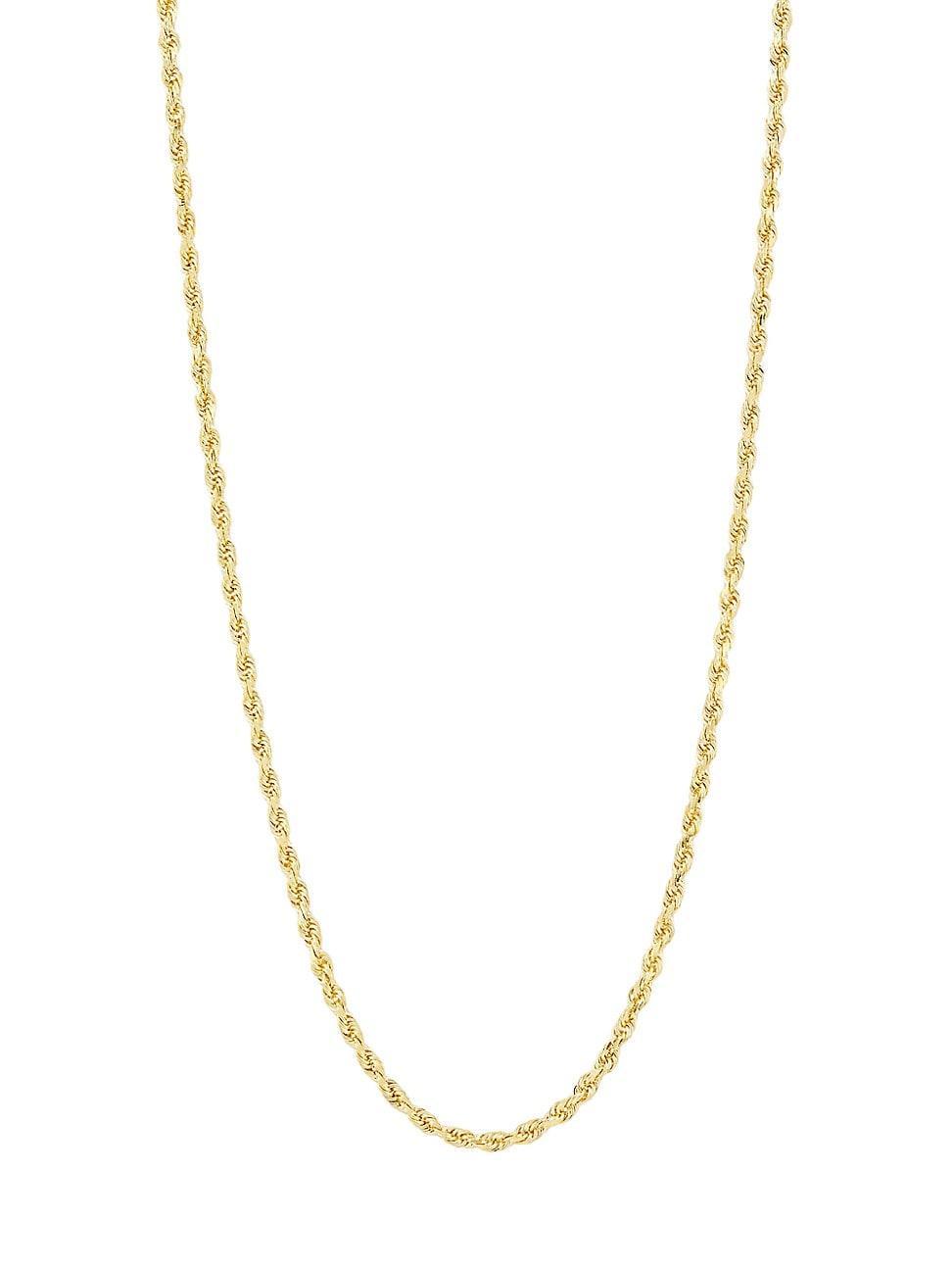 Womens Chain Collection 14K Yellow Gold Rope Necklace Product Image