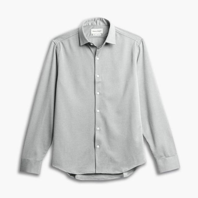 New Grey Oxford (Brushed) Men's Apollo Dress Shirt Product Image