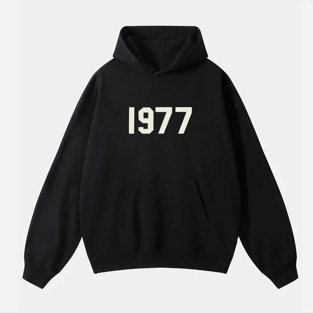 Vintage 1977 Print Graphic Essentials Pocket Hoodie Product Image