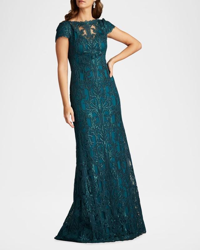 A-Line Sequin Lace Gown Product Image