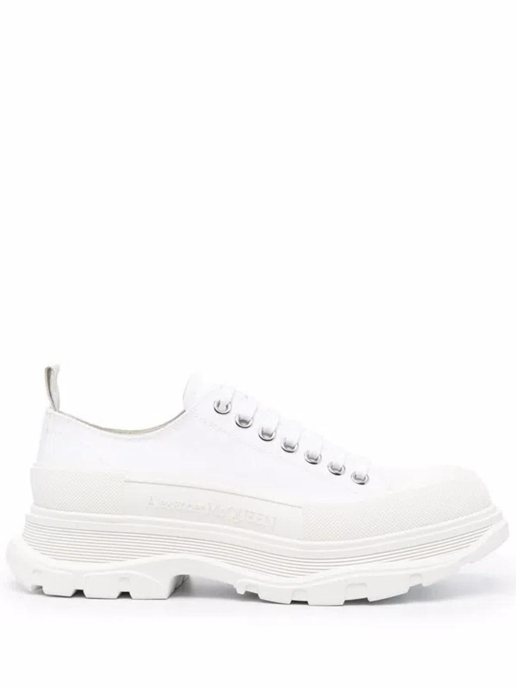 White White Tread Slick Sneakers Product Image