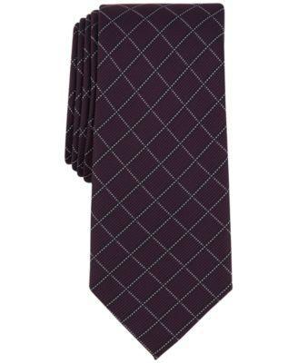 Men's Slim Grid Tie, Created for Macy's  Product Image