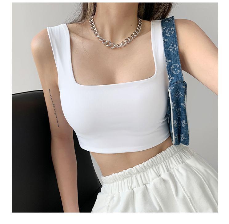 Plain Crop Tank Top Product Image