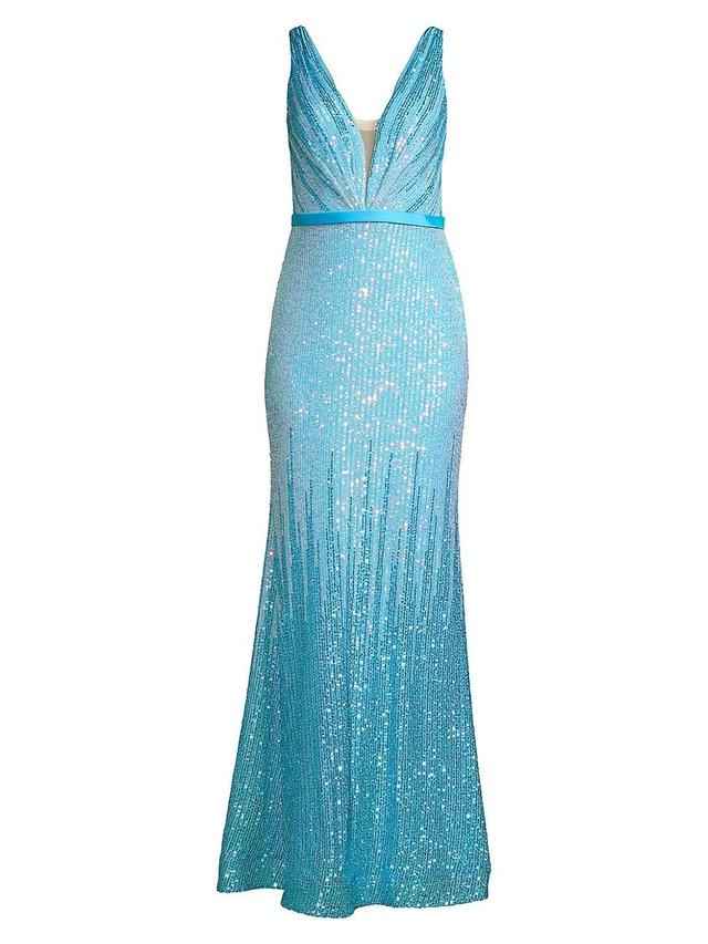 Womens Sequined Sheath Gown Product Image